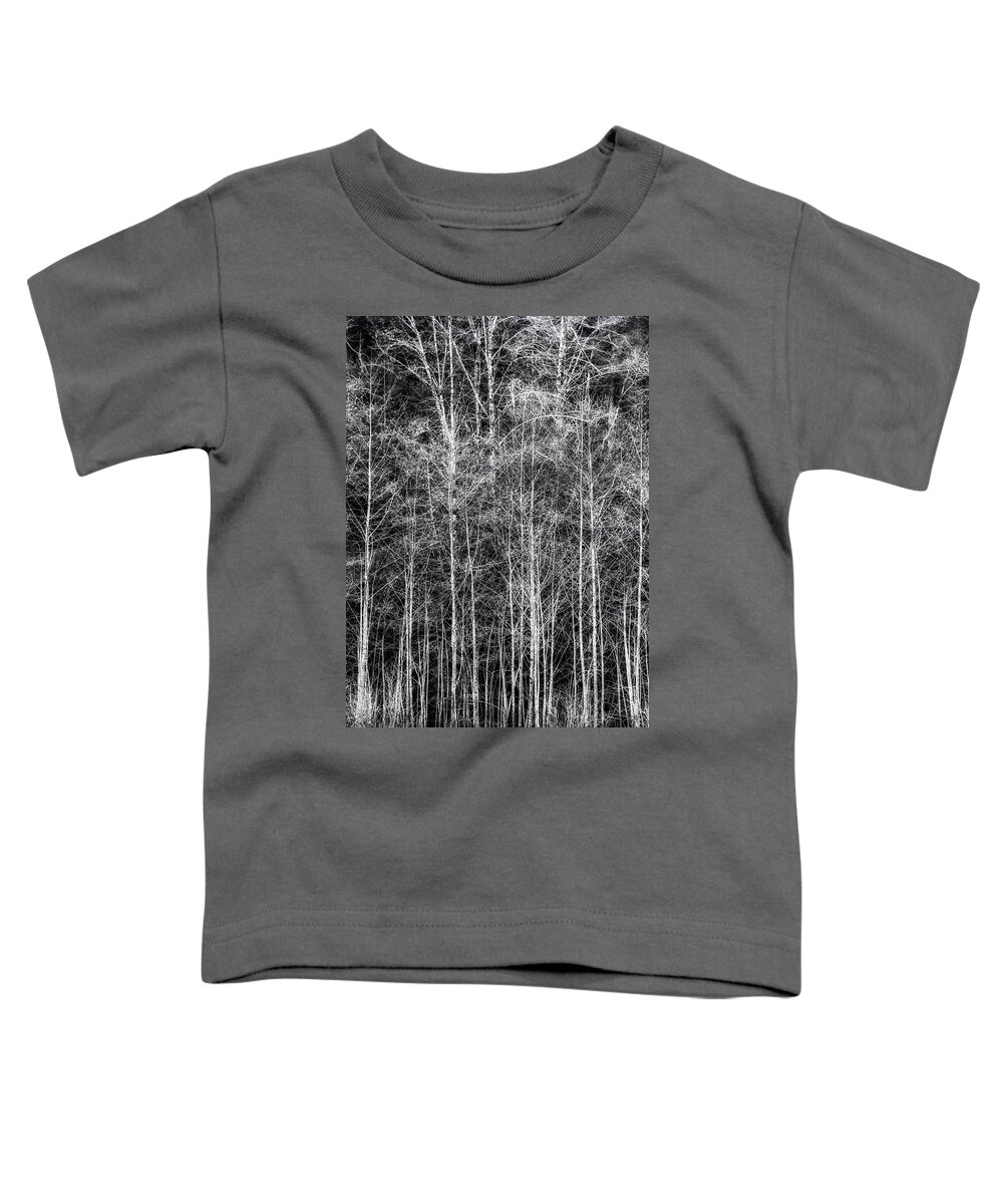 Monochrome Toddler T-Shirt featuring the photograph Bare by Mark Alder