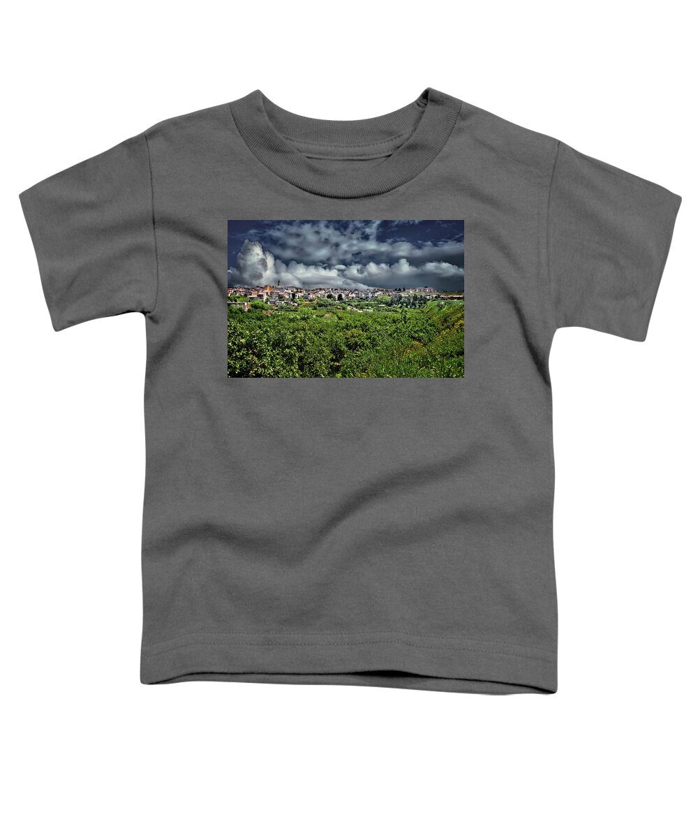  Toddler T-Shirt featuring the photograph Barrafranca Skyline by Patrick Boening