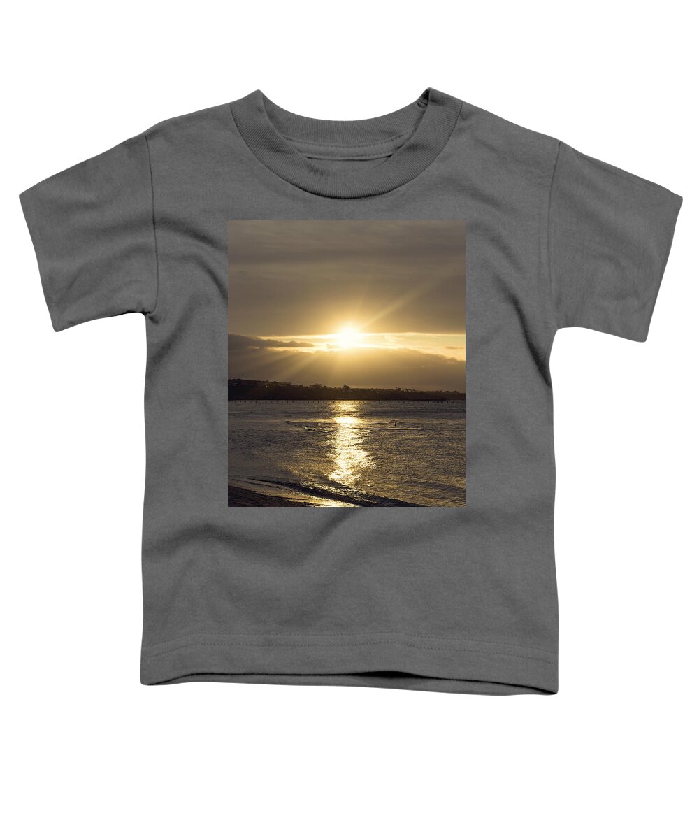Beach Toddler T-Shirt featuring the photograph Bathed in Golden Light by Linda Lees