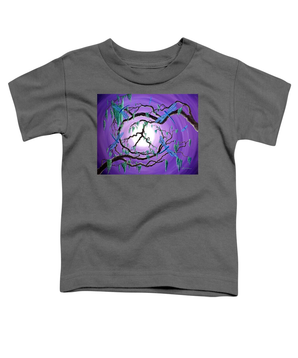 Zen Toddler T-Shirt featuring the painting Bayou Peace Tree by Laura Iverson