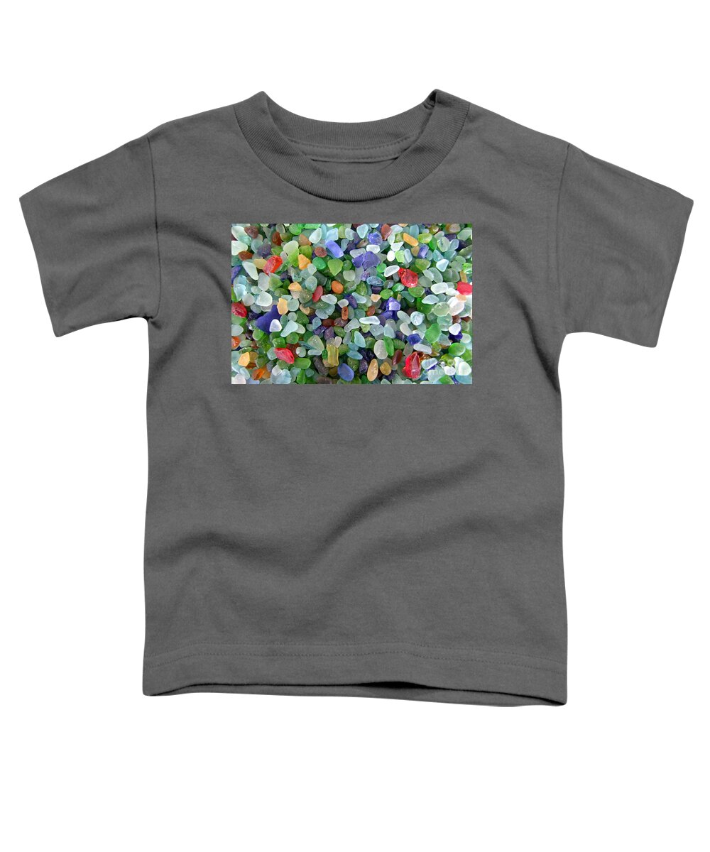 Sea Glass Toddler T-Shirt featuring the photograph Beach Glass Mix by Mary Deal