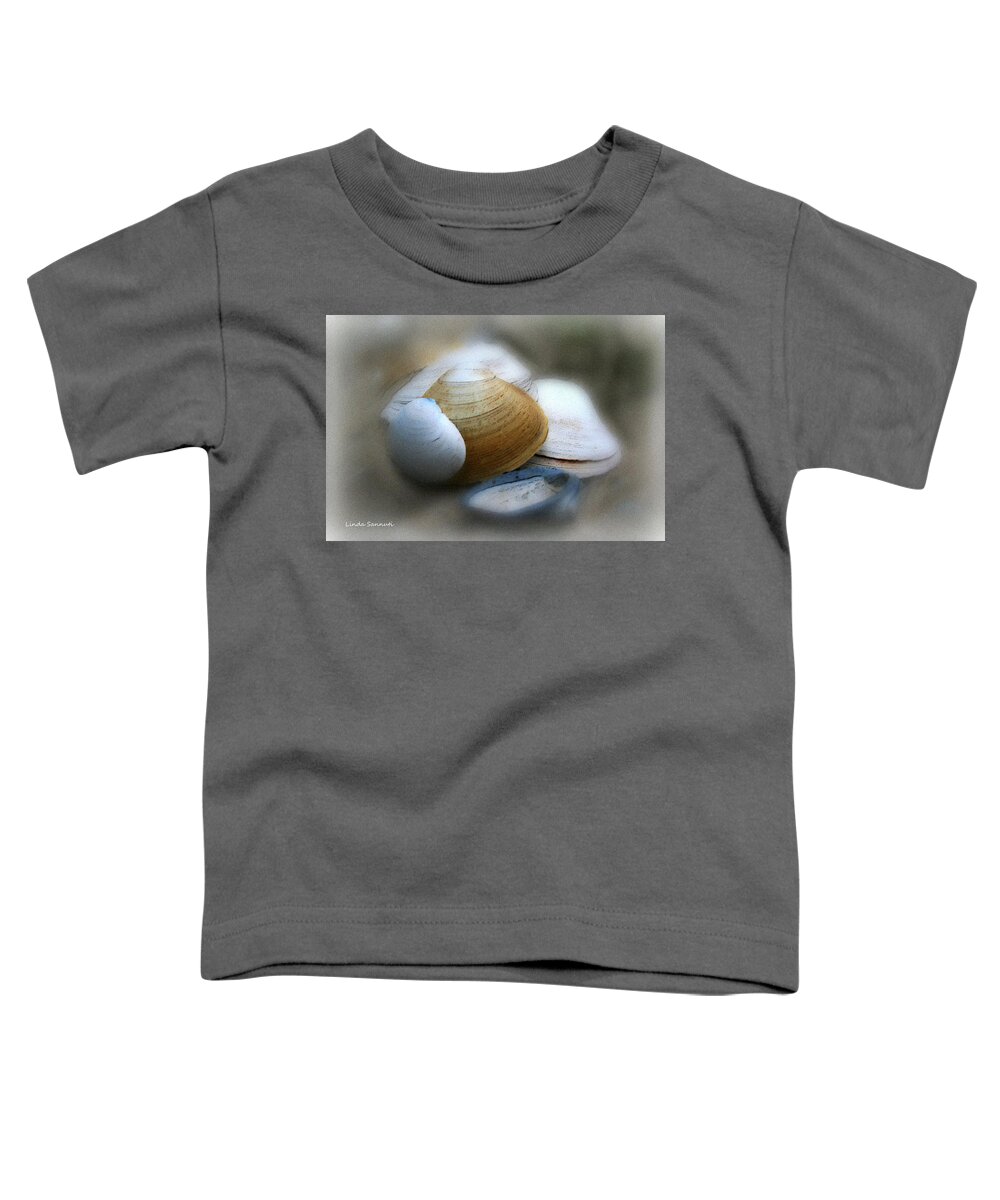 Nature Toddler T-Shirt featuring the photograph Beach shells by Linda Sannuti