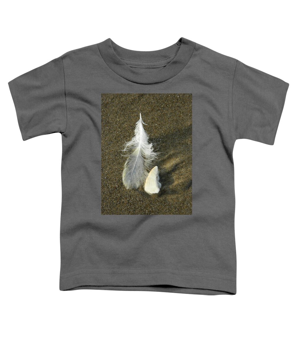 Feathers Toddler T-Shirt featuring the photograph Beach Whiteness by Gallery Of Hope 