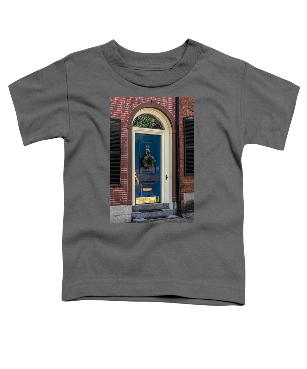 Acorn Street Toddler T-Shirt featuring the photograph Beacon Hill Door by Susan Candelario