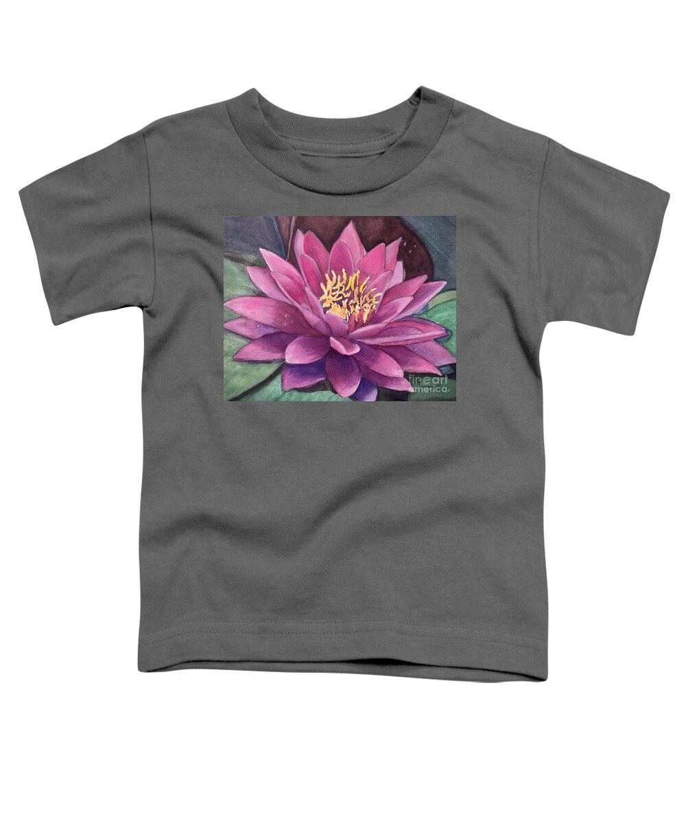 Flower Toddler T-Shirt featuring the painting Beautiful Water Lily by Sue Carmony