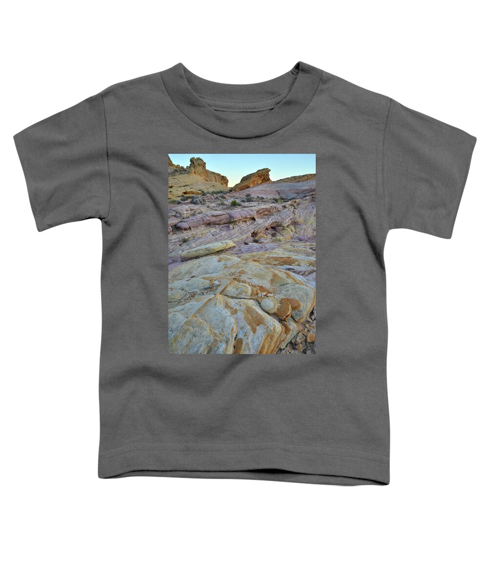 Valley Of Fire State Park Toddler T-Shirt featuring the photograph Beautifully Colored Sandstone in Valley of Fire by Ray Mathis