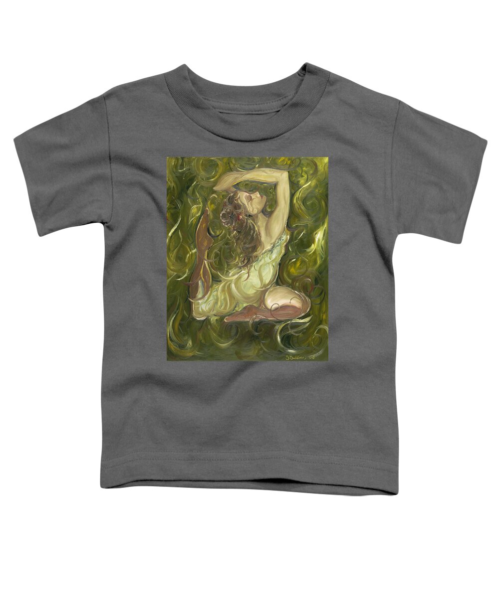 Beauty Toddler T-Shirt featuring the painting Beauty has Surfaced by Stephanie Broker