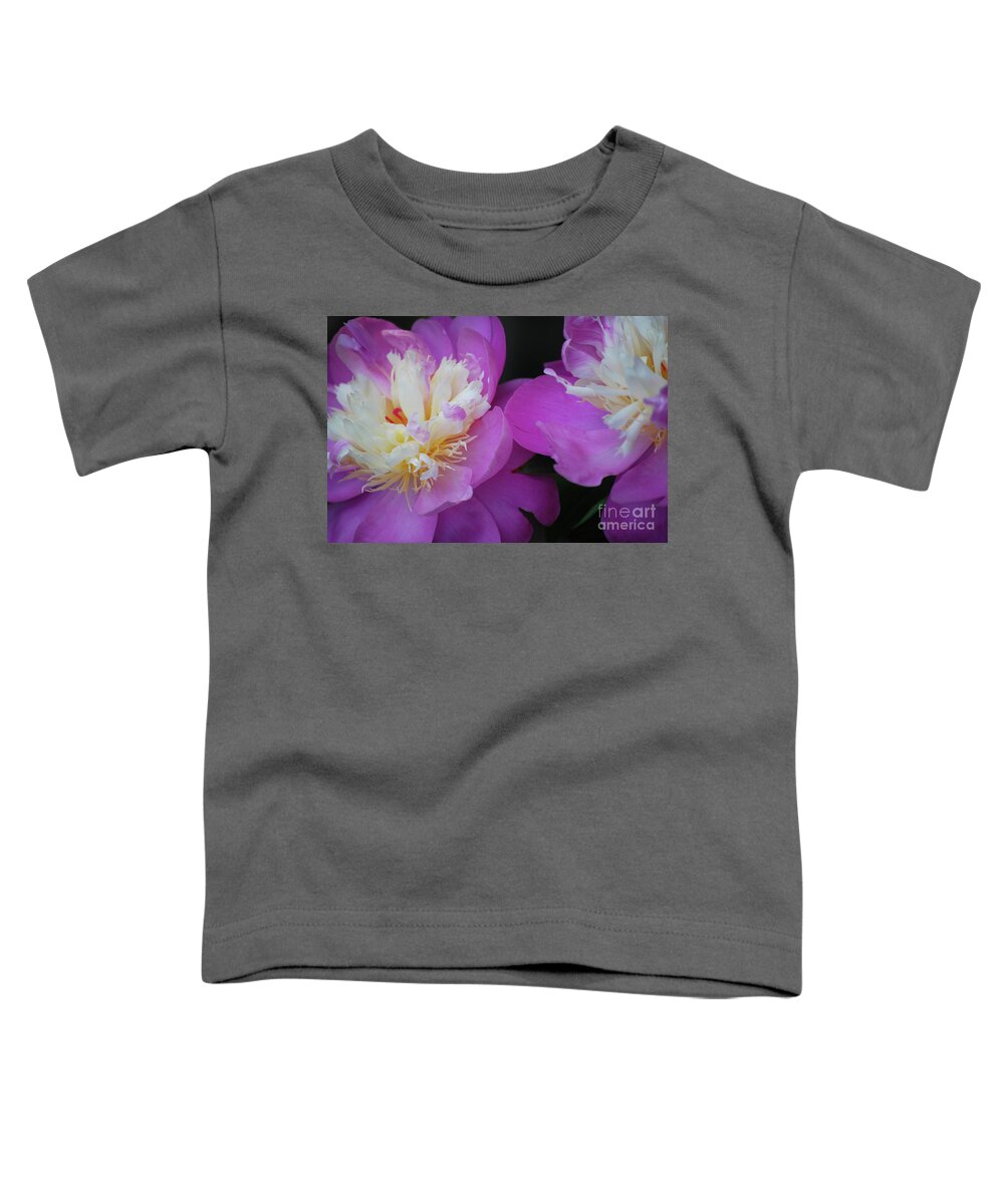 Peony Toddler T-Shirt featuring the photograph Beauty is what we do by Lori Tambakis