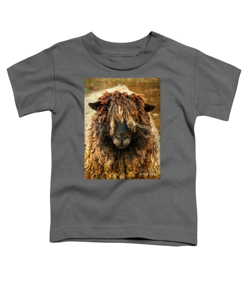 Sheep Toddler T-Shirt featuring the photograph Because Ewe Are Worth It by Linsey Williams