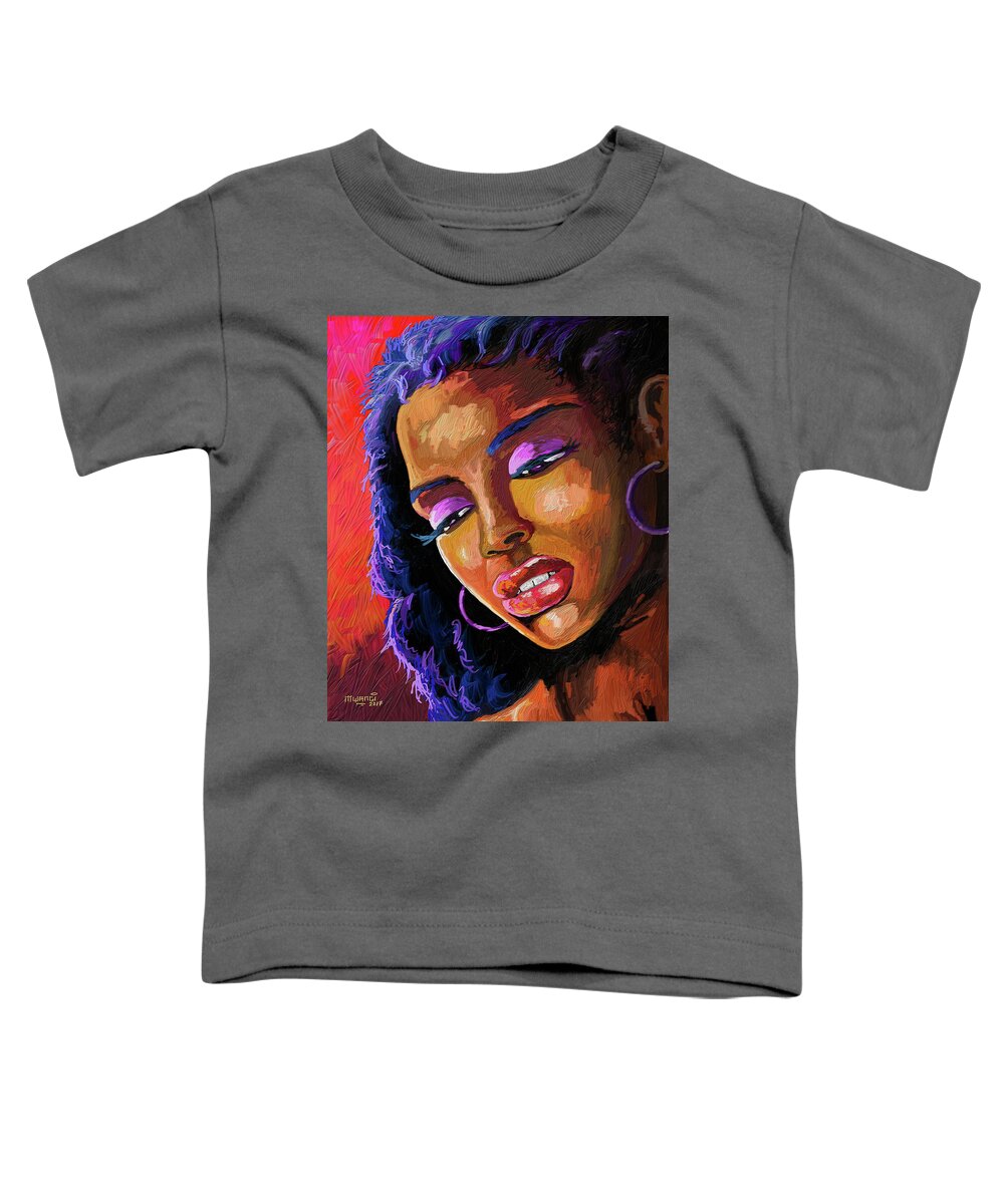 Paint Toddler T-Shirt featuring the painting Being by Anthony Mwangi