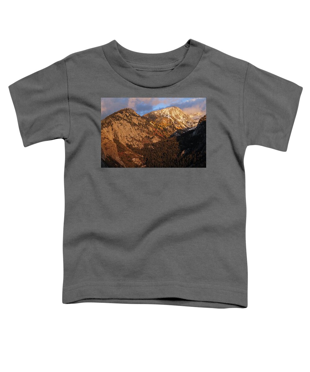 Utah Toddler T-Shirt featuring the photograph Bell Canyon Autumn Sunset by Brett Pelletier
