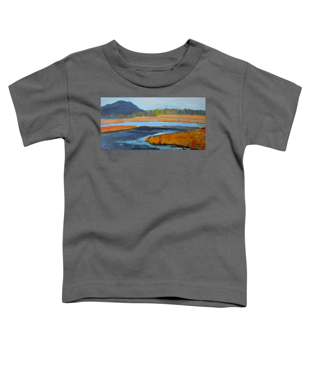 Landscape Toddler T-Shirt featuring the painting Bernard Marsh by Francine Frank