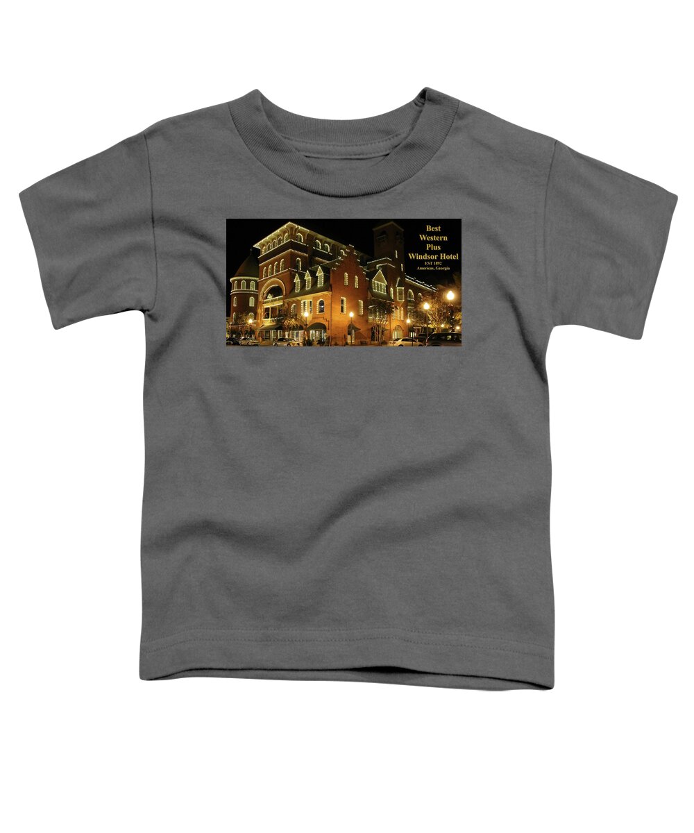 Best Western Plus Windsor Hotel Toddler T-Shirt featuring the photograph Best Western Plus Windsor Hotel - Christmas -2 by Jerry Battle