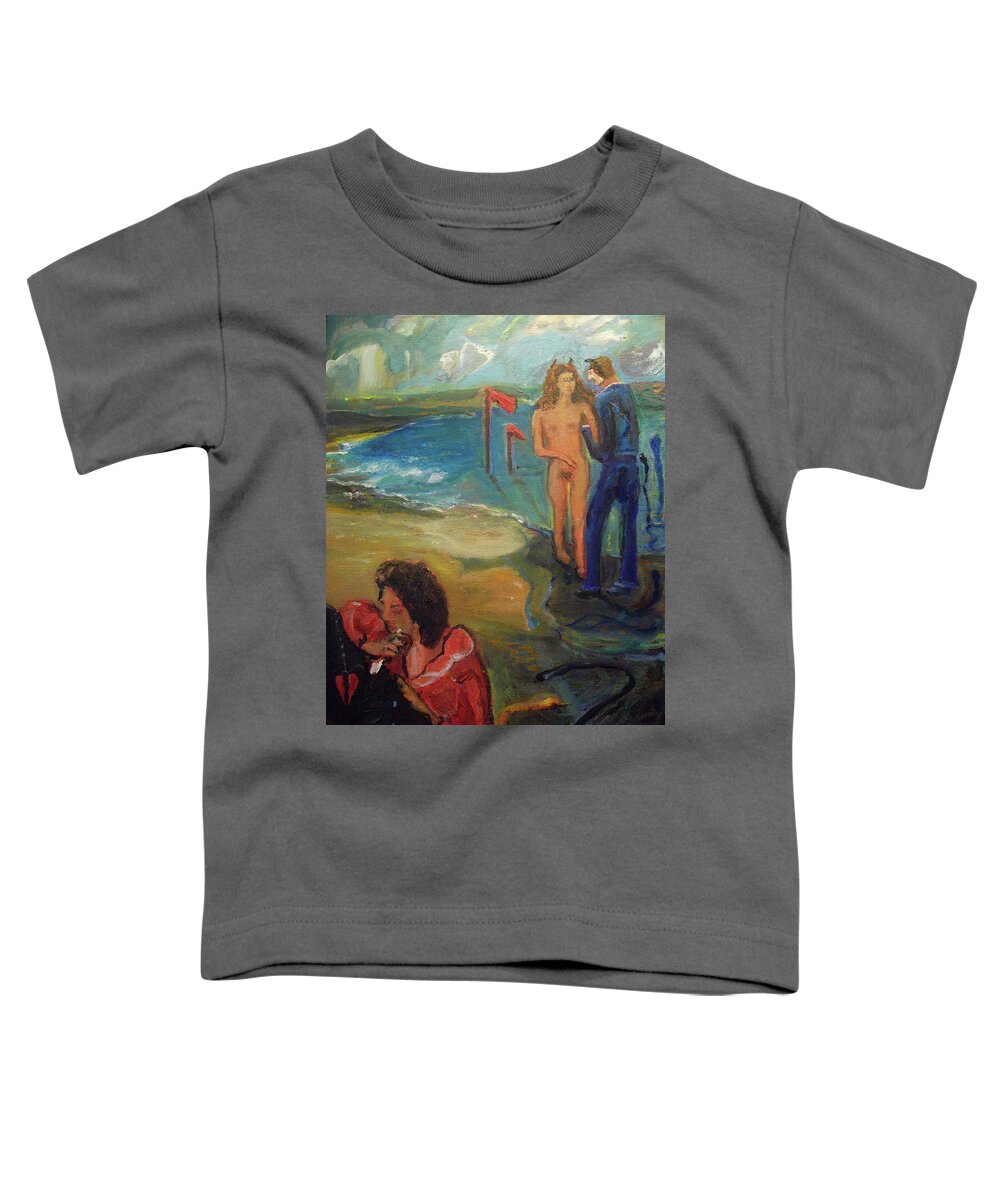 Heartbreak Toddler T-Shirt featuring the painting Betrayed by Susan Esbensen