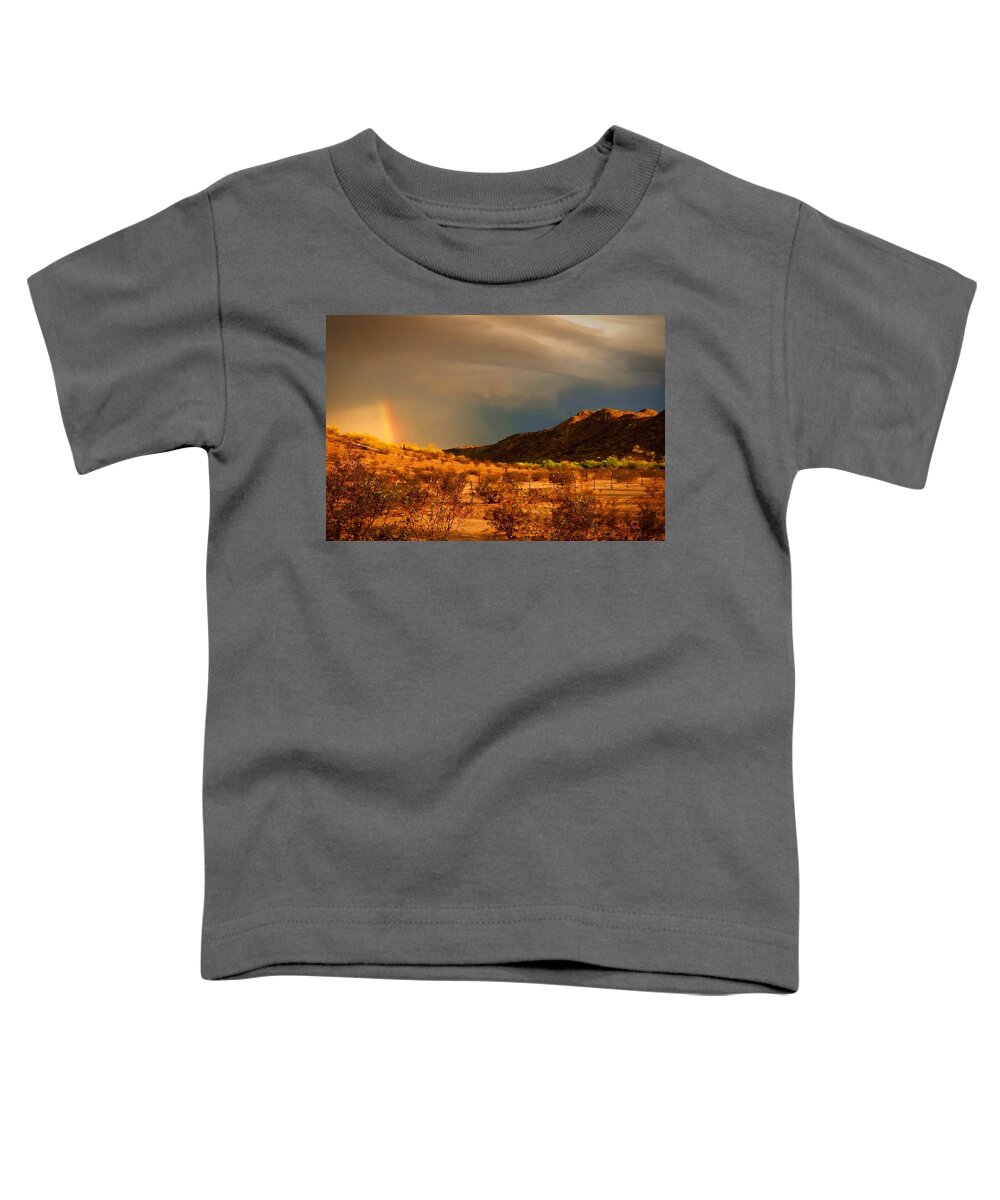 Arizona Toddler T-Shirt featuring the photograph Beyond the Rainbow by Judy Kennedy