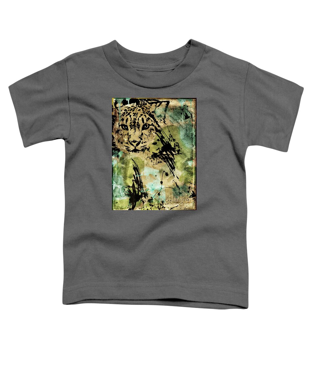 Cat Toddler T-Shirt featuring the painting Big Cat by Mindy Sommers