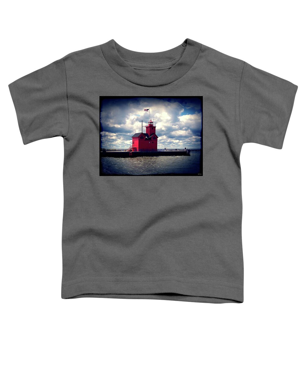 Lake Michigan Toddler T-Shirt featuring the photograph Big Red Lighthouse by Phil Perkins