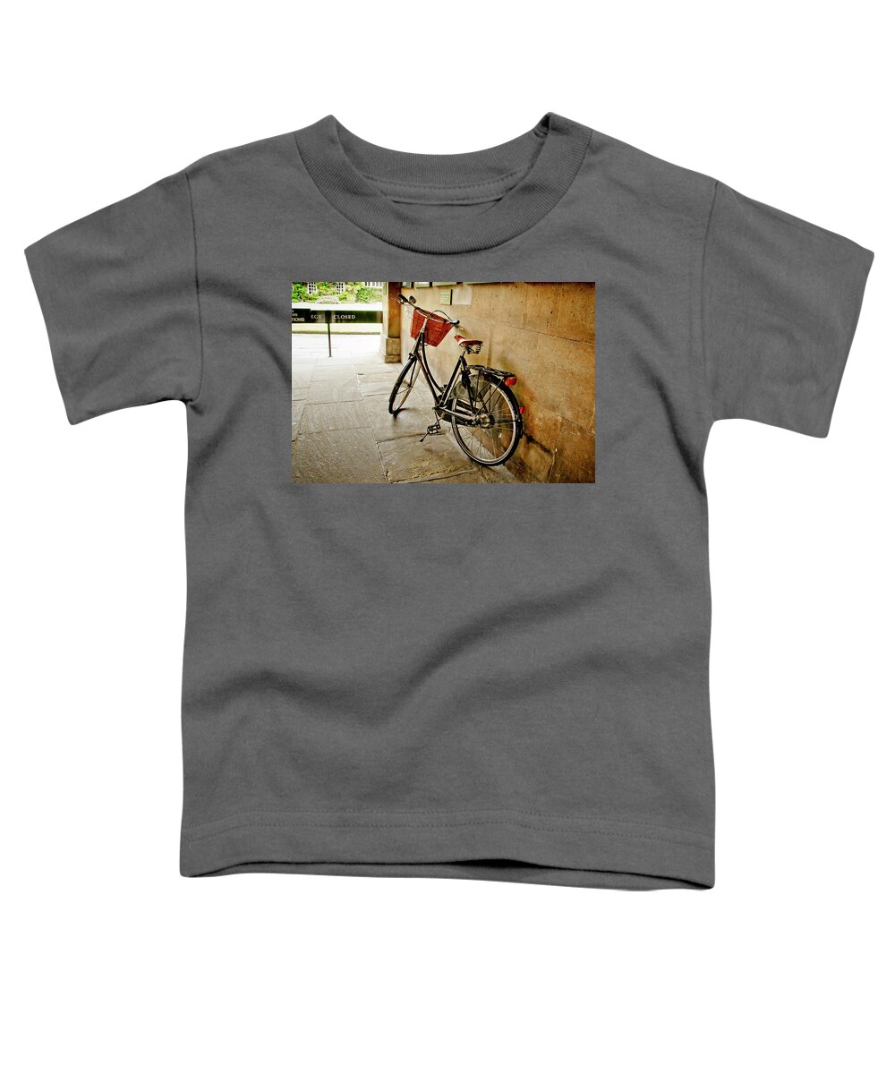 Christ's College Toddler T-Shirt featuring the photograph Bike at the school gate. by Elena Perelman
