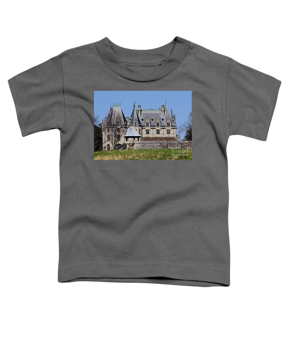 Biltmore Toddler T-Shirt featuring the photograph Biltmore House - side view by Allen Nice-Webb