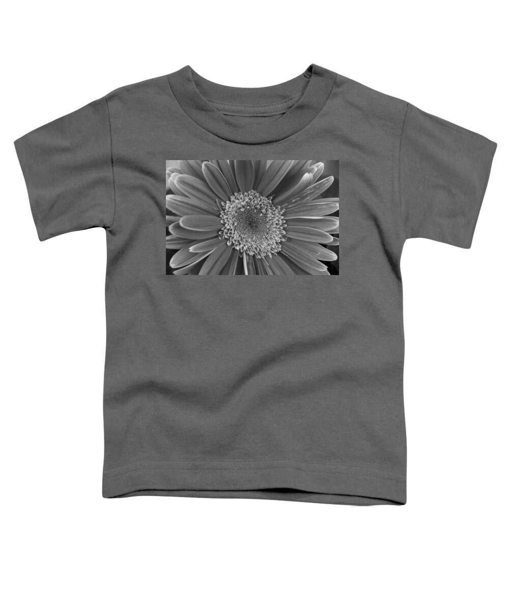 Flower Toddler T-Shirt featuring the photograph Black and White Gerber Daisy 4 by Amy Fose