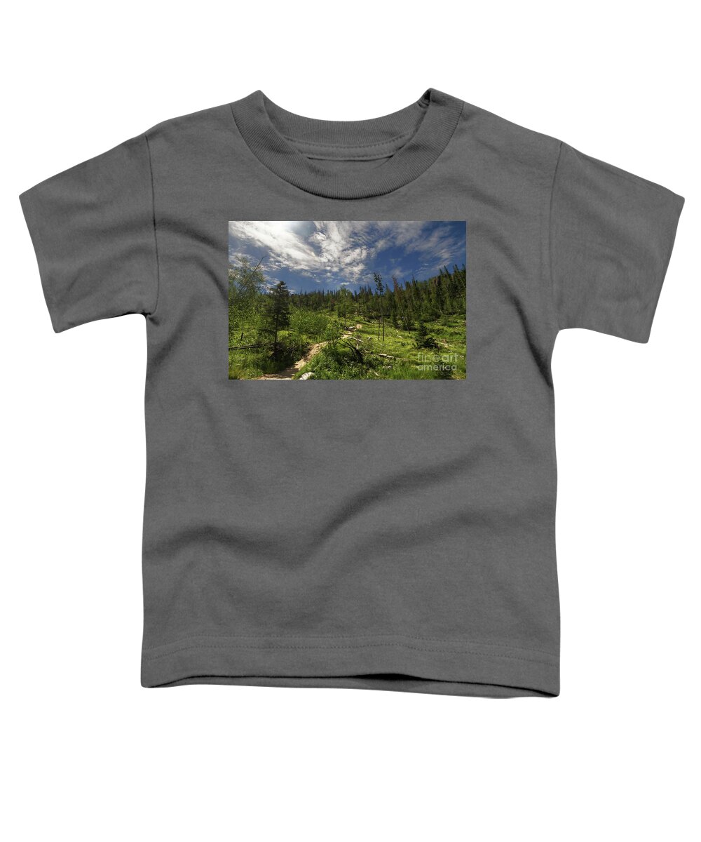 Landscape Toddler T-Shirt featuring the photograph Blue And Green by Steve Triplett