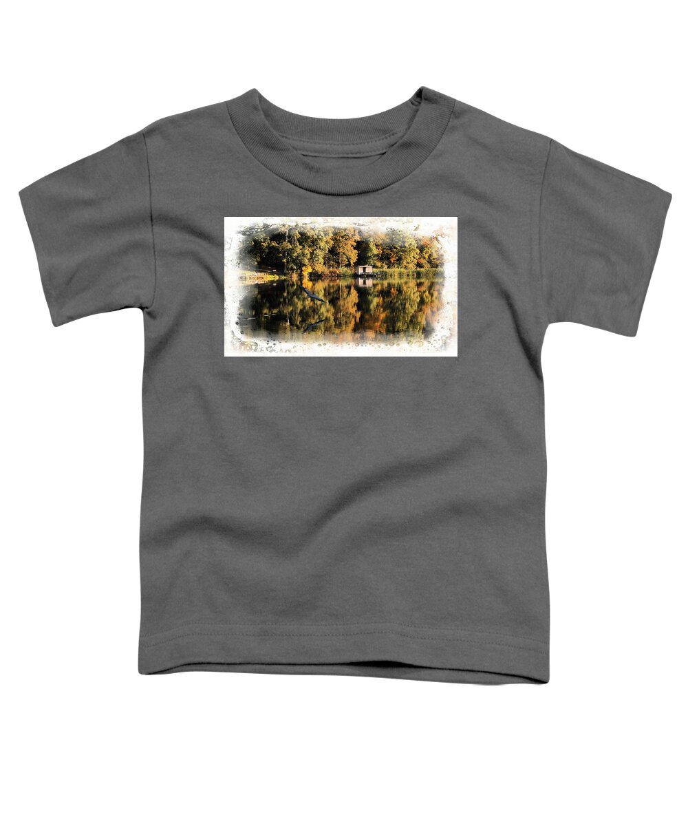 Water Blue Heron Toddler T-Shirt featuring the photograph Blue Heron by Jerry Battle