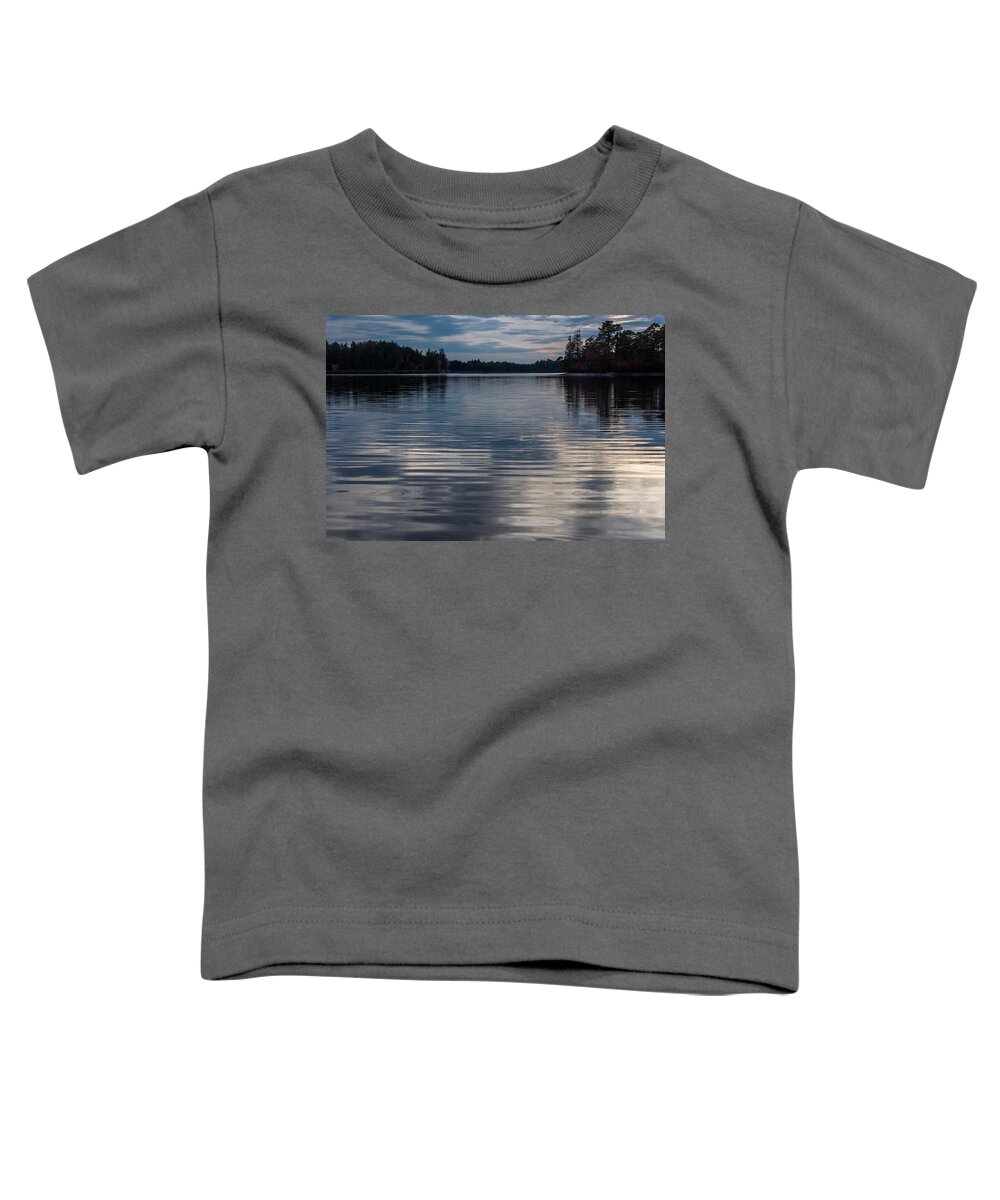 Terry Deluco Toddler T-Shirt featuring the photograph Blue Ripples Lake Horicon New Jersey by Terry DeLuco
