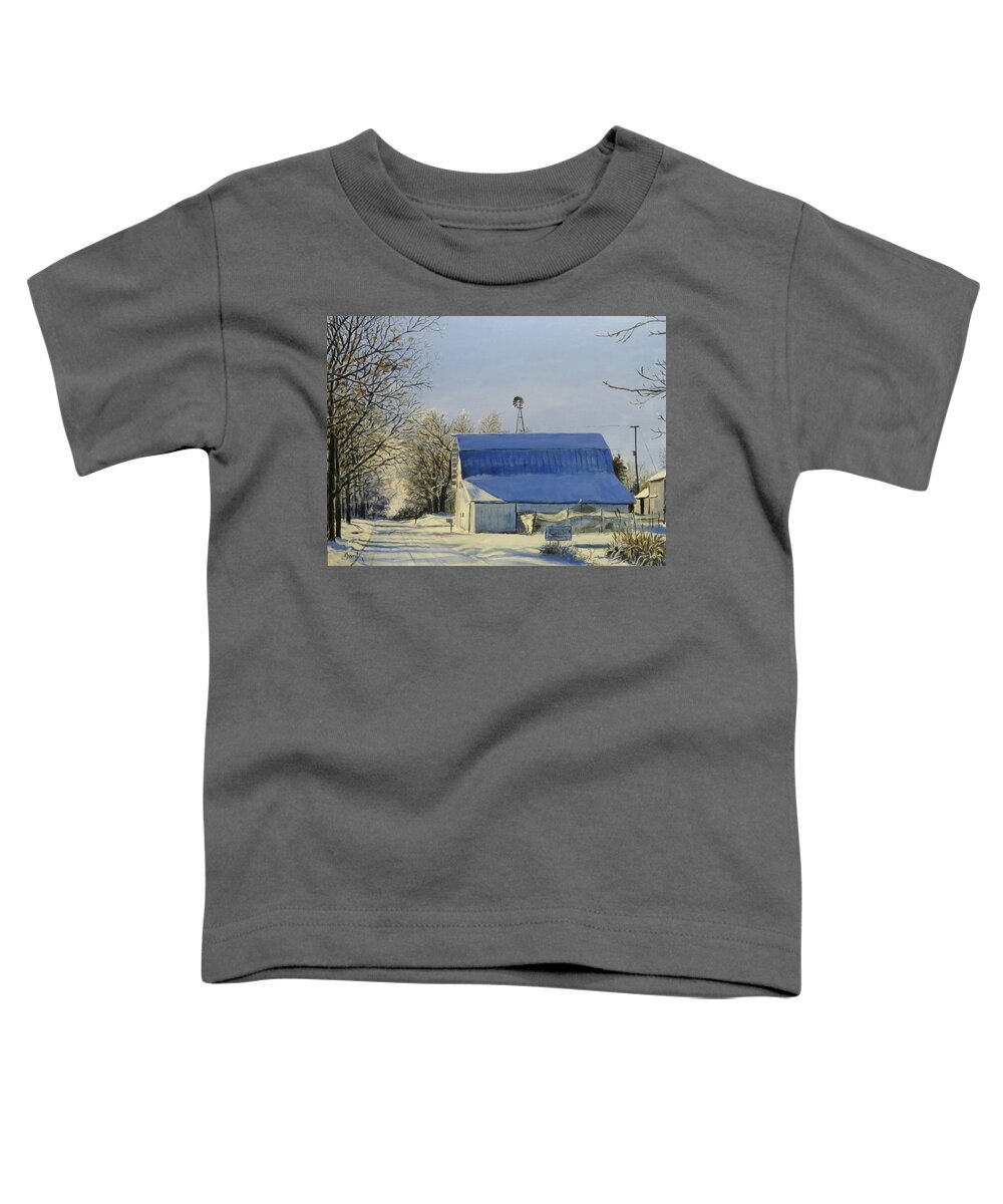 Landscape Toddler T-Shirt featuring the painting Blue Sunday by William Brody