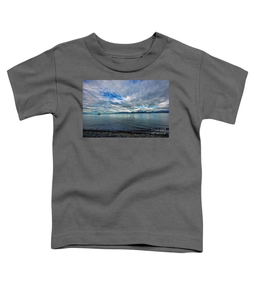 Boat Toddler T-Shirt featuring the photograph Boat at Homer by David Arment