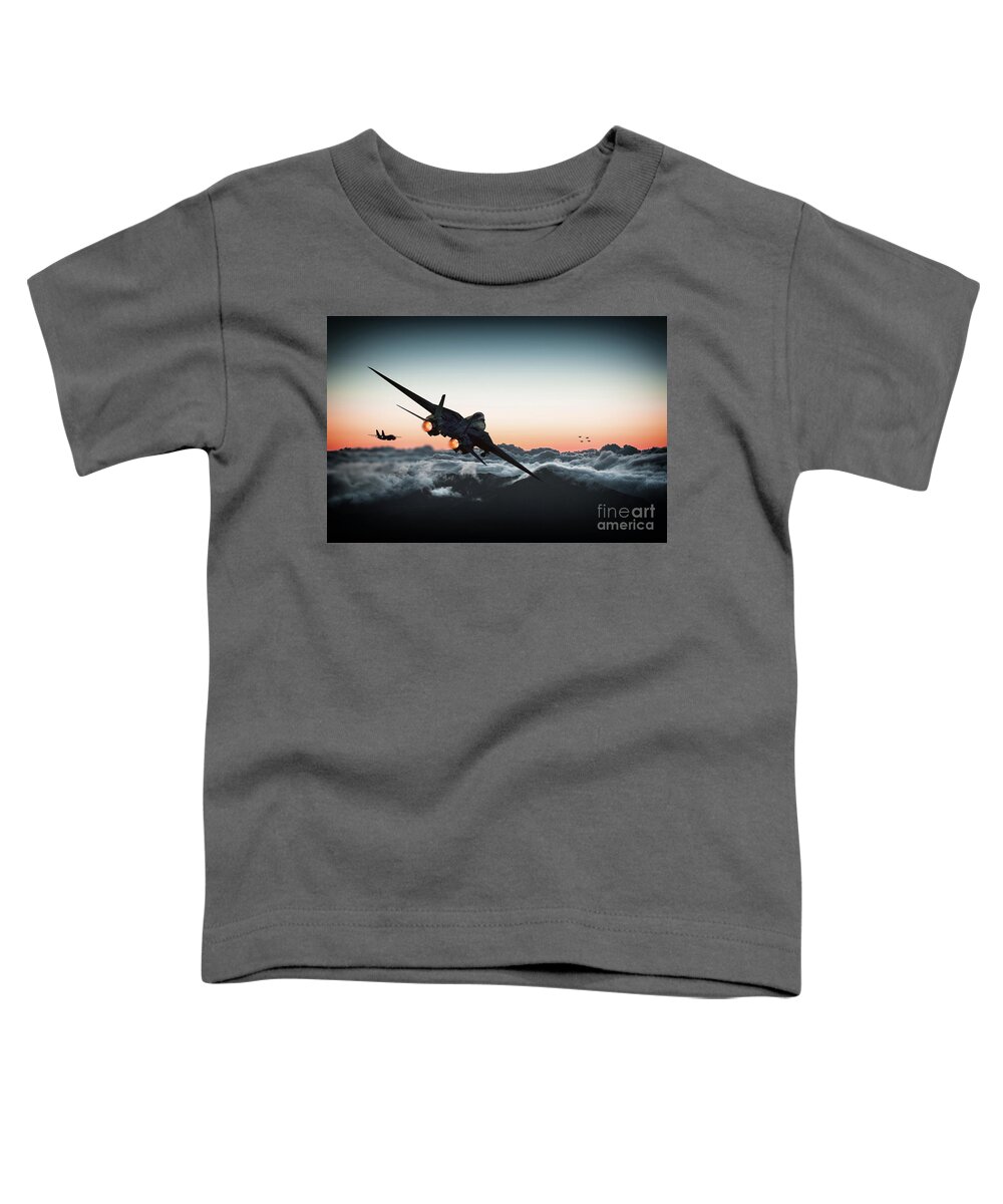 F14 Toddler T-Shirt featuring the digital art Bogies 1'Oclock by Airpower Art