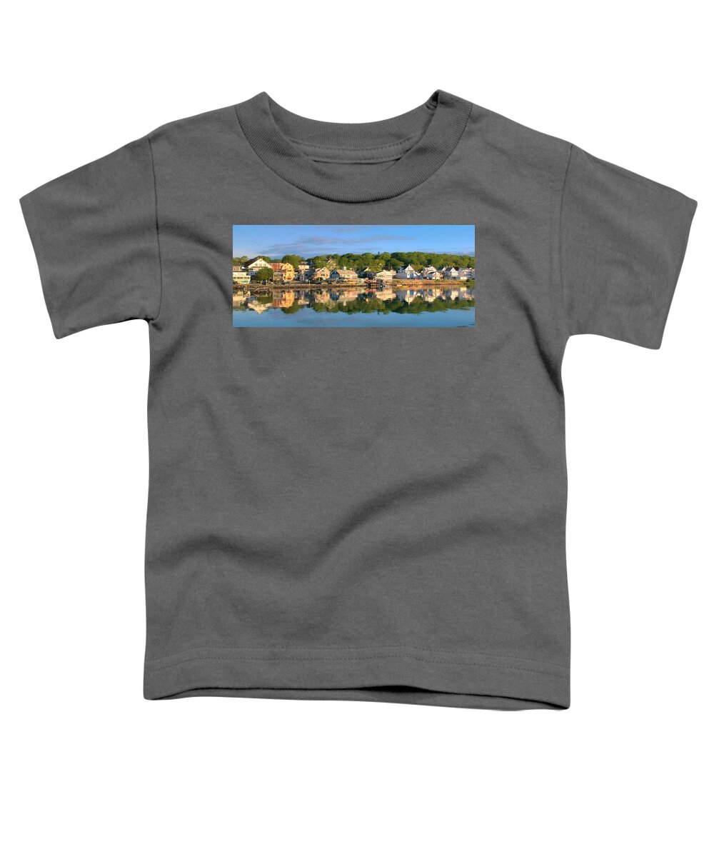 Booth Bay Toddler T-Shirt featuring the photograph Booth Bay Reflections by Lisa Dunn