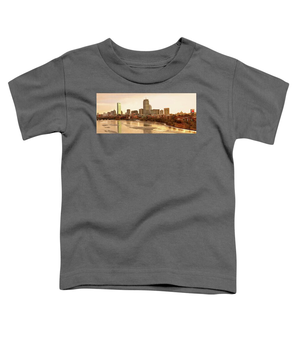 Boston Toddler T-Shirt featuring the photograph Boston Skyline on a December Morning by Mitchell R Grosky
