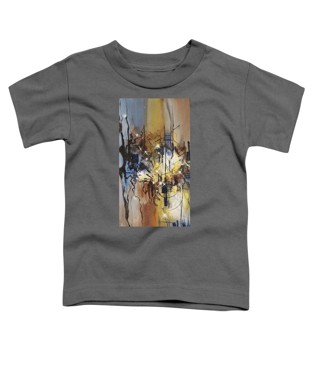 Abstract Toddler T-Shirt featuring the painting Bourbon and Blues by Tom Shropshire