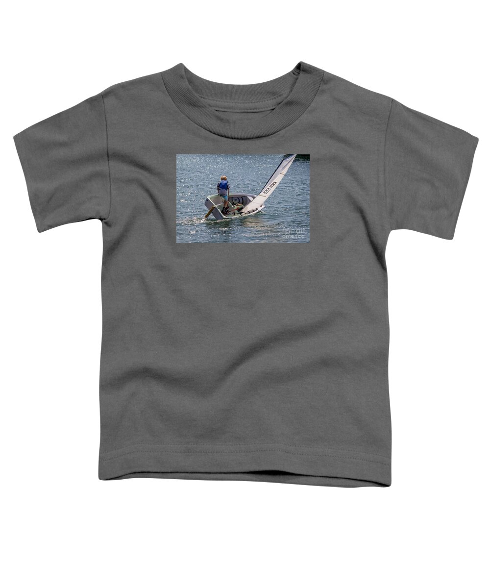 Sailing Toddler T-Shirt featuring the photograph Boy Sailing by Shawn Jeffries