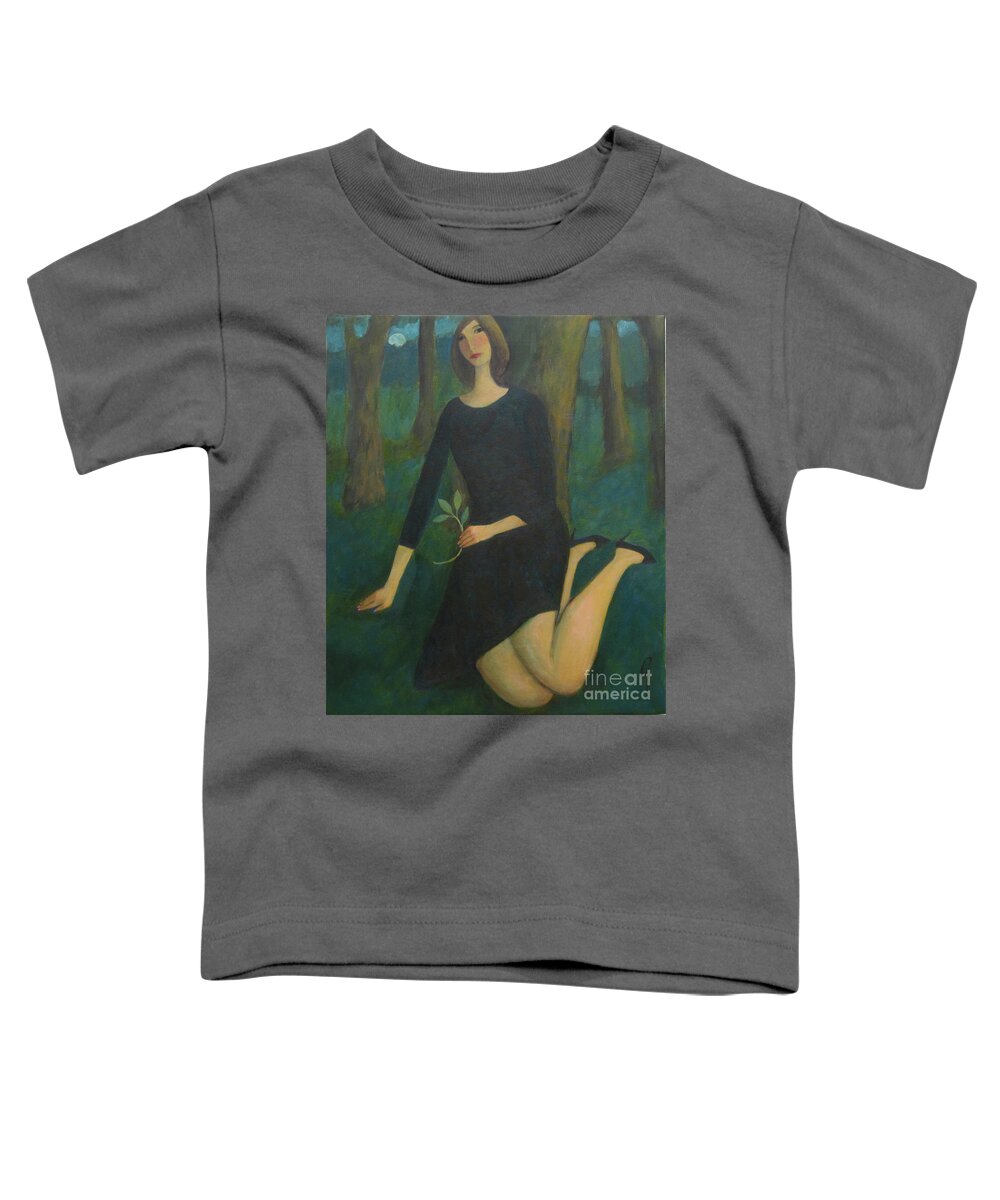 Woods. Woman Toddler T-Shirt featuring the painting Break In The Evening by Glenn Quist