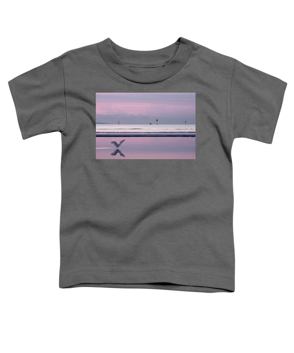 Egret Toddler T-Shirt featuring the photograph Break of Day by Robert Charity