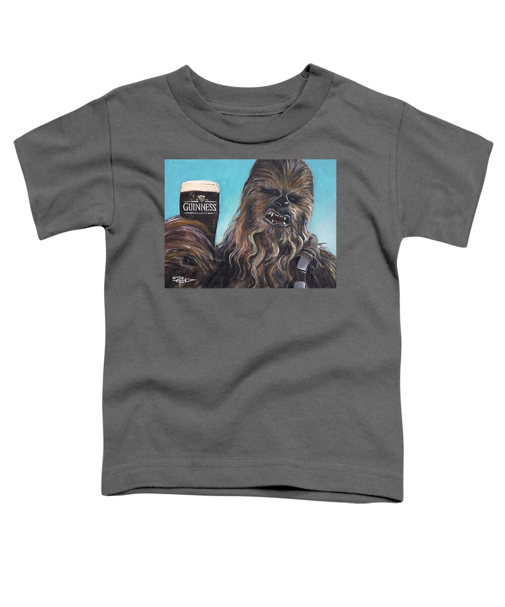 Guiness Toddler T-Shirt featuring the painting Brewbacca by Tom Carlton