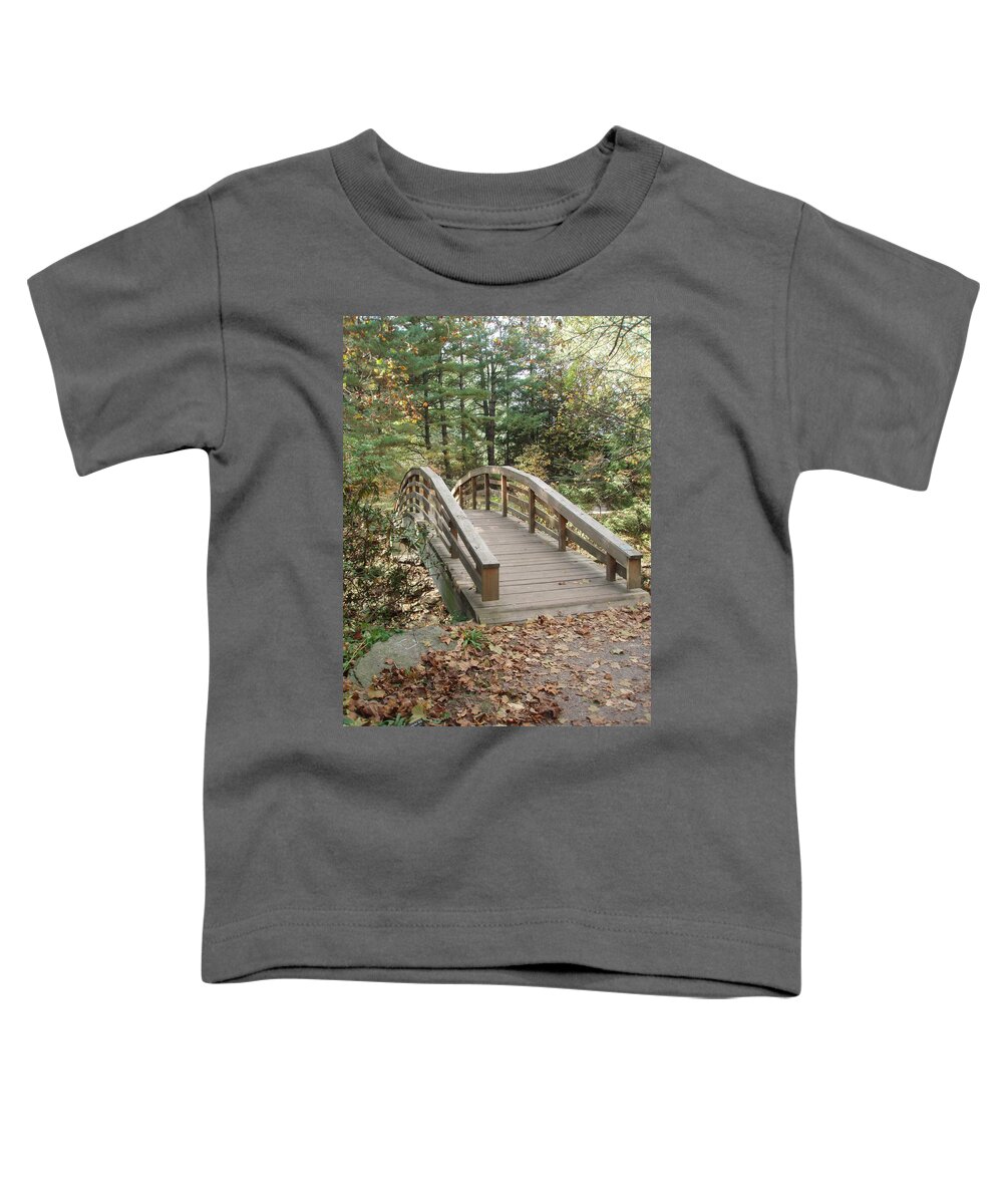 Bridge Toddler T-Shirt featuring the photograph Bridge To New Discoveries by Allen Nice-Webb