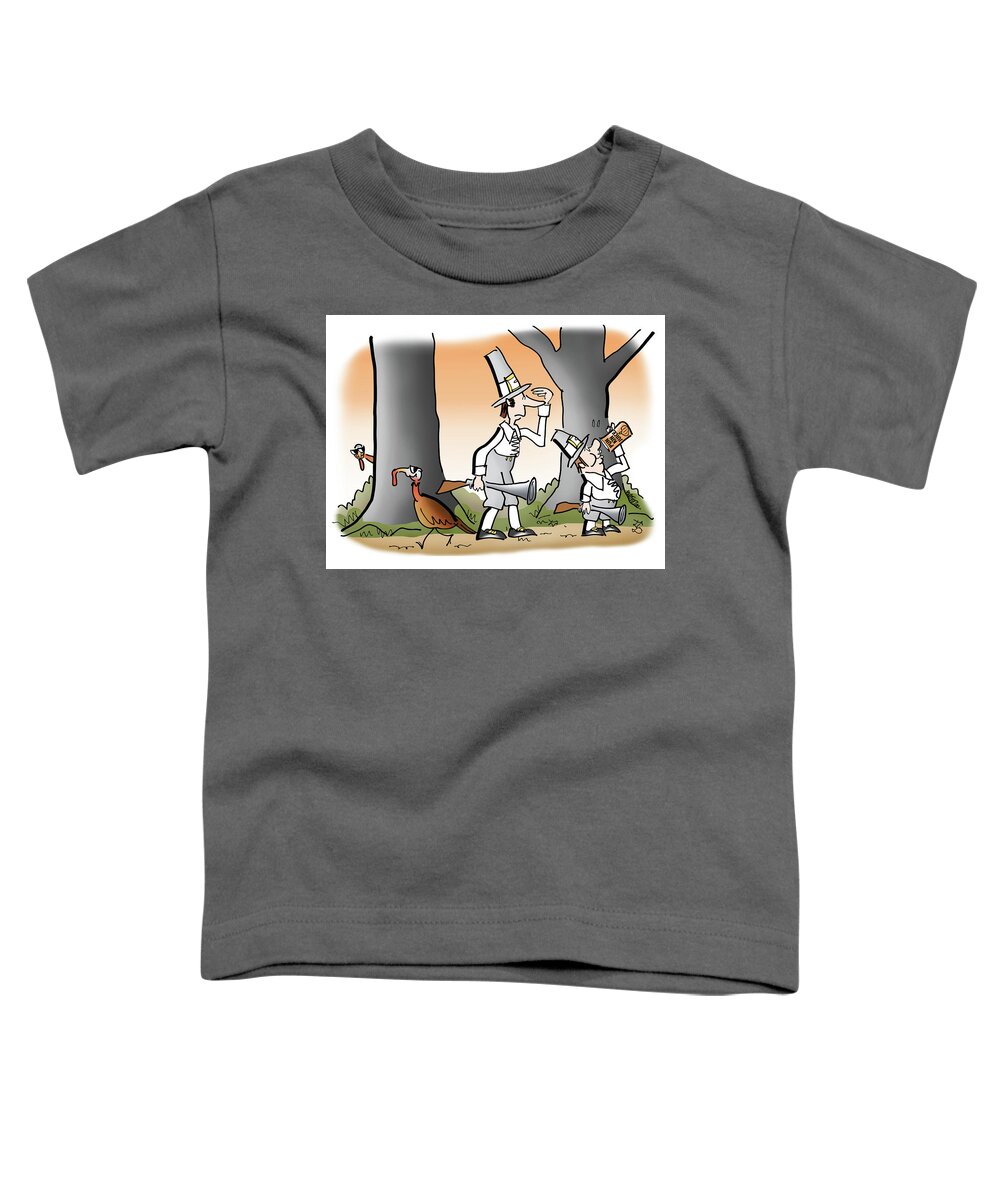 Thanksgiving Toddler T-Shirt featuring the digital art Bright Thanksgiving by Mark Armstrong