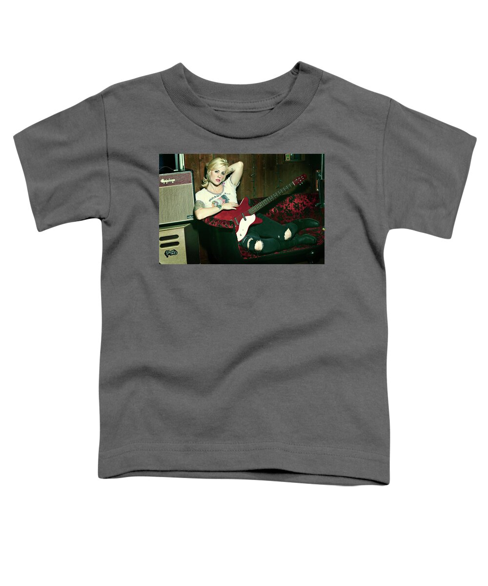 Brody Dalle Toddler T-Shirt featuring the digital art Brody Dalle by Super Lovely
