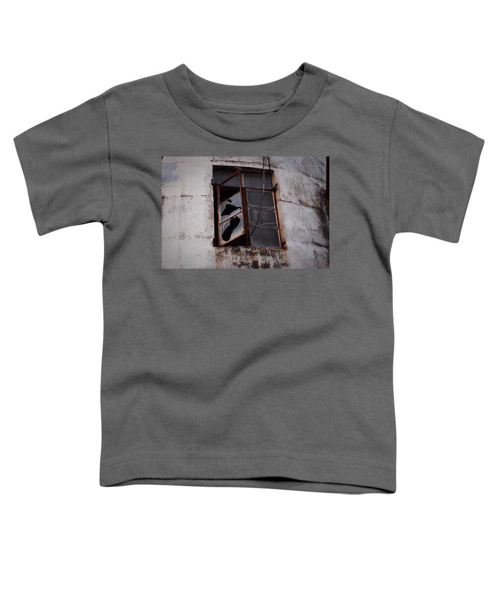 Train Toddler T-Shirt featuring the photograph Broken Window by Nathan Little