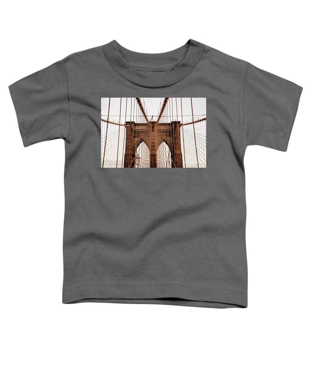 Photography Toddler T-Shirt featuring the photograph Brooklyn Bridge by MGL Meiklejohn Graphics Licensing