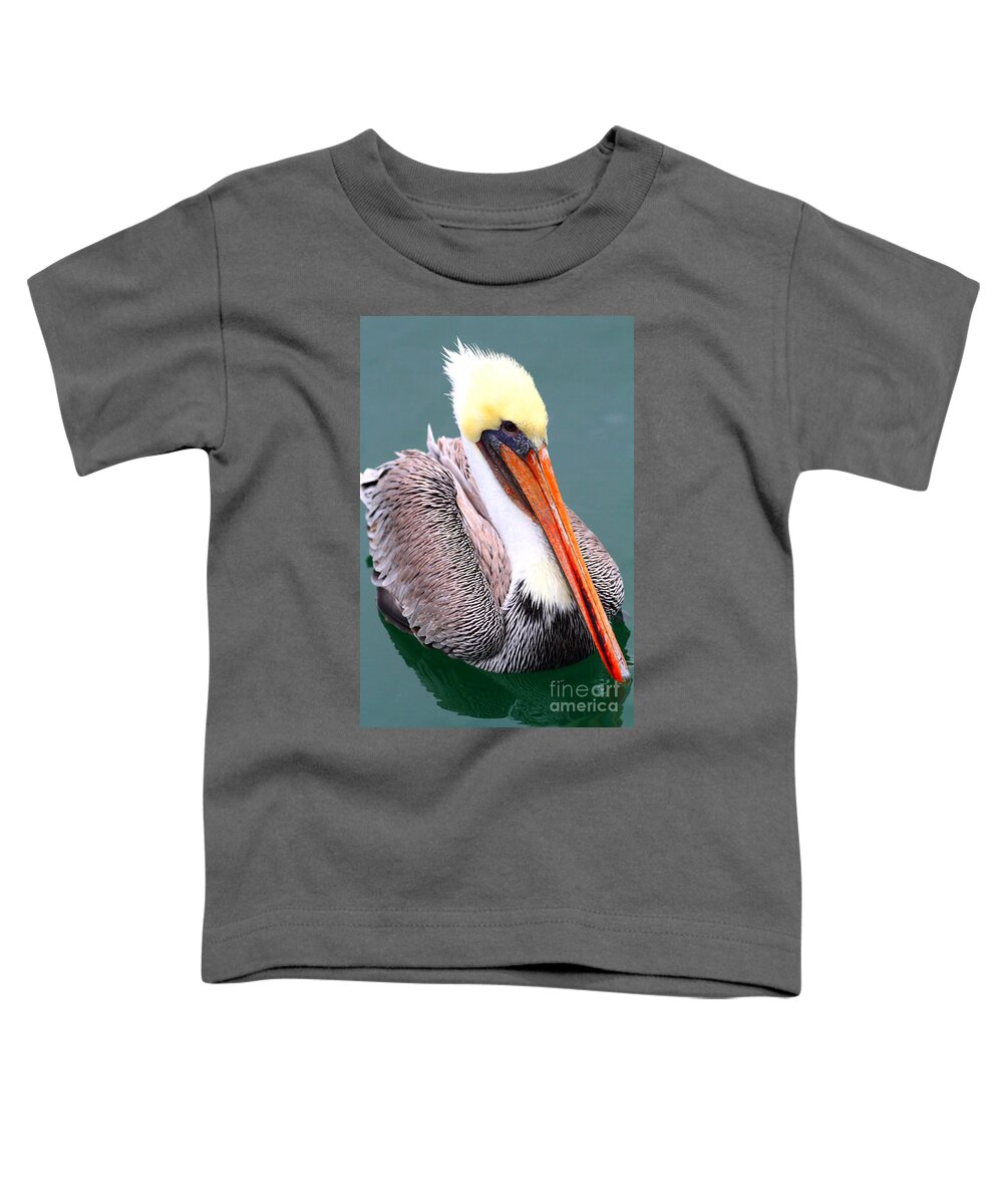 Animal Toddler T-Shirt featuring the photograph Brown Pelican . 7D8291 by Wingsdomain Art and Photography