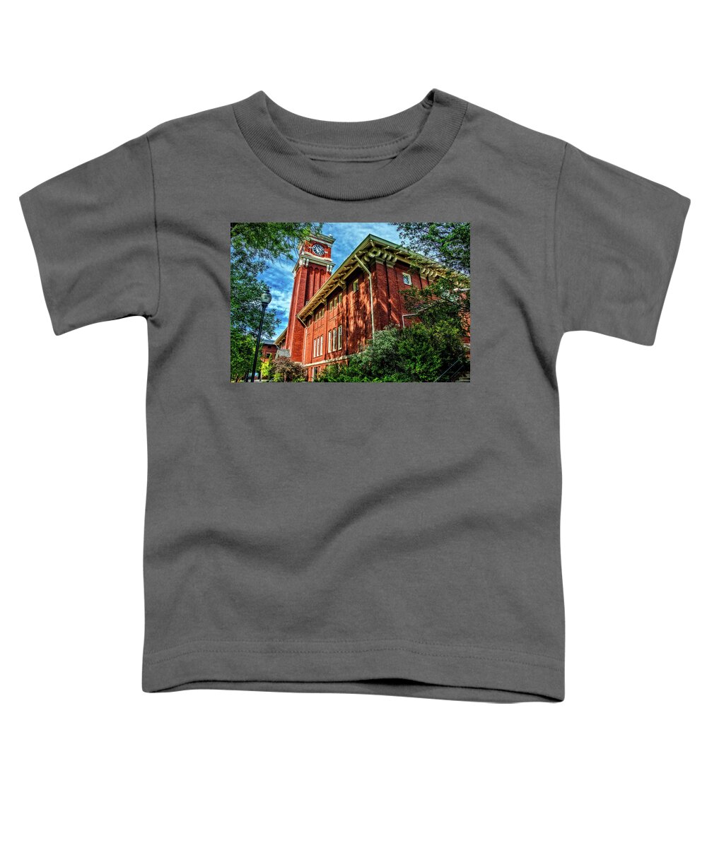 Wsu Toddler T-Shirt featuring the photograph Bryan Hall in the trees by Ed Broberg