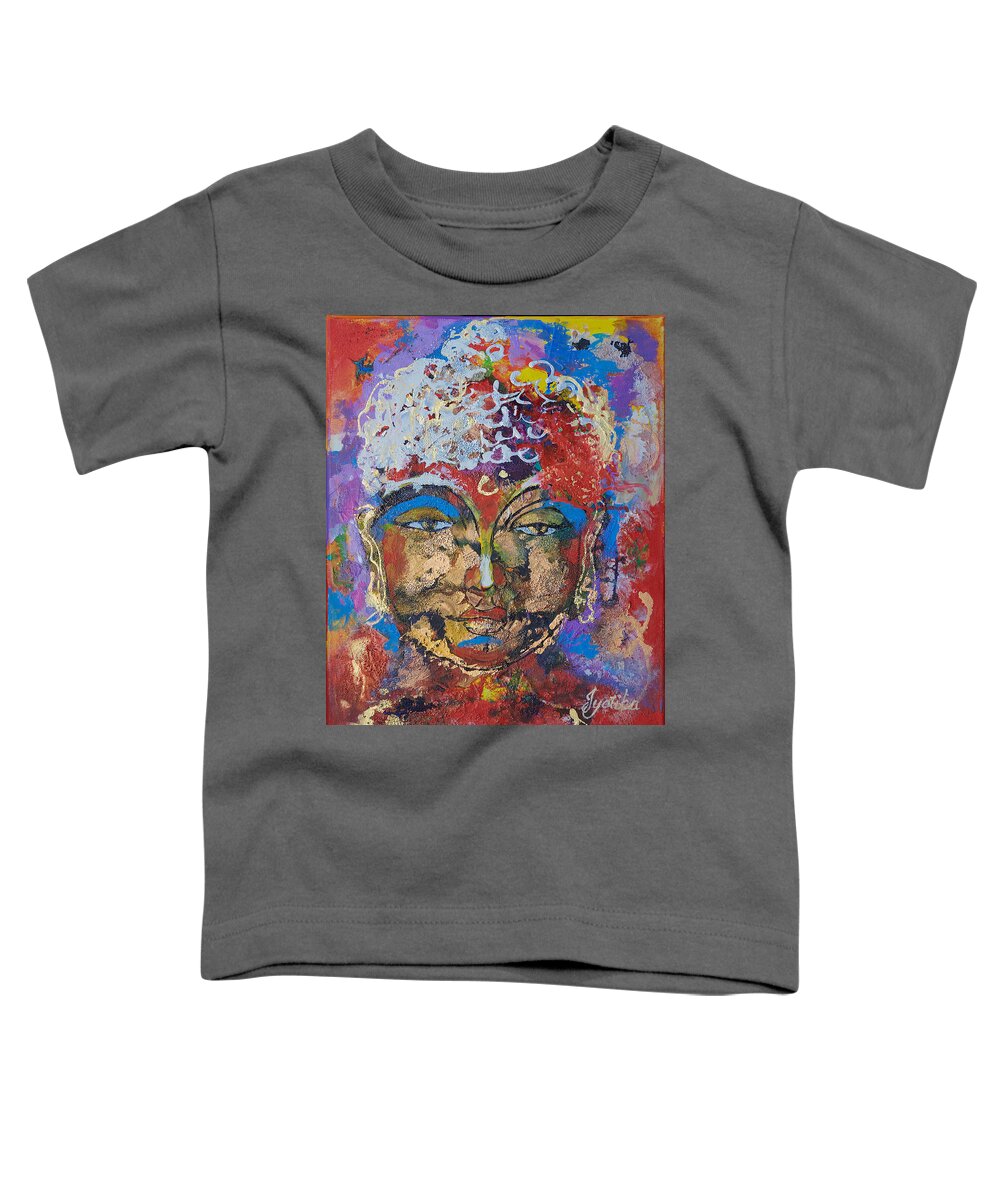  Toddler T-Shirt featuring the painting Buddha by Jyotika Shroff
