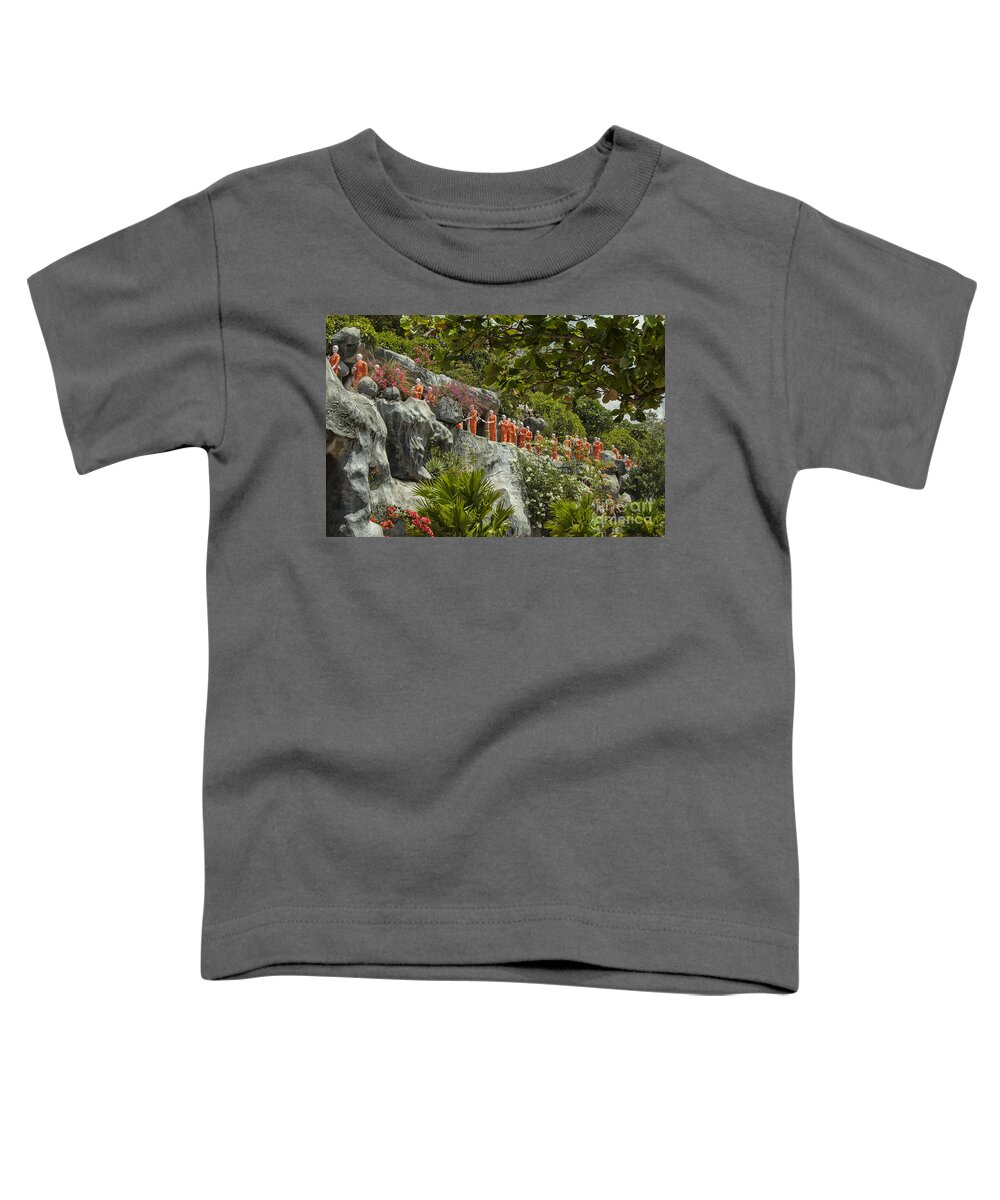 Lanka Toddler T-Shirt featuring the photograph Buddha statues in Dambula by Patricia Hofmeester