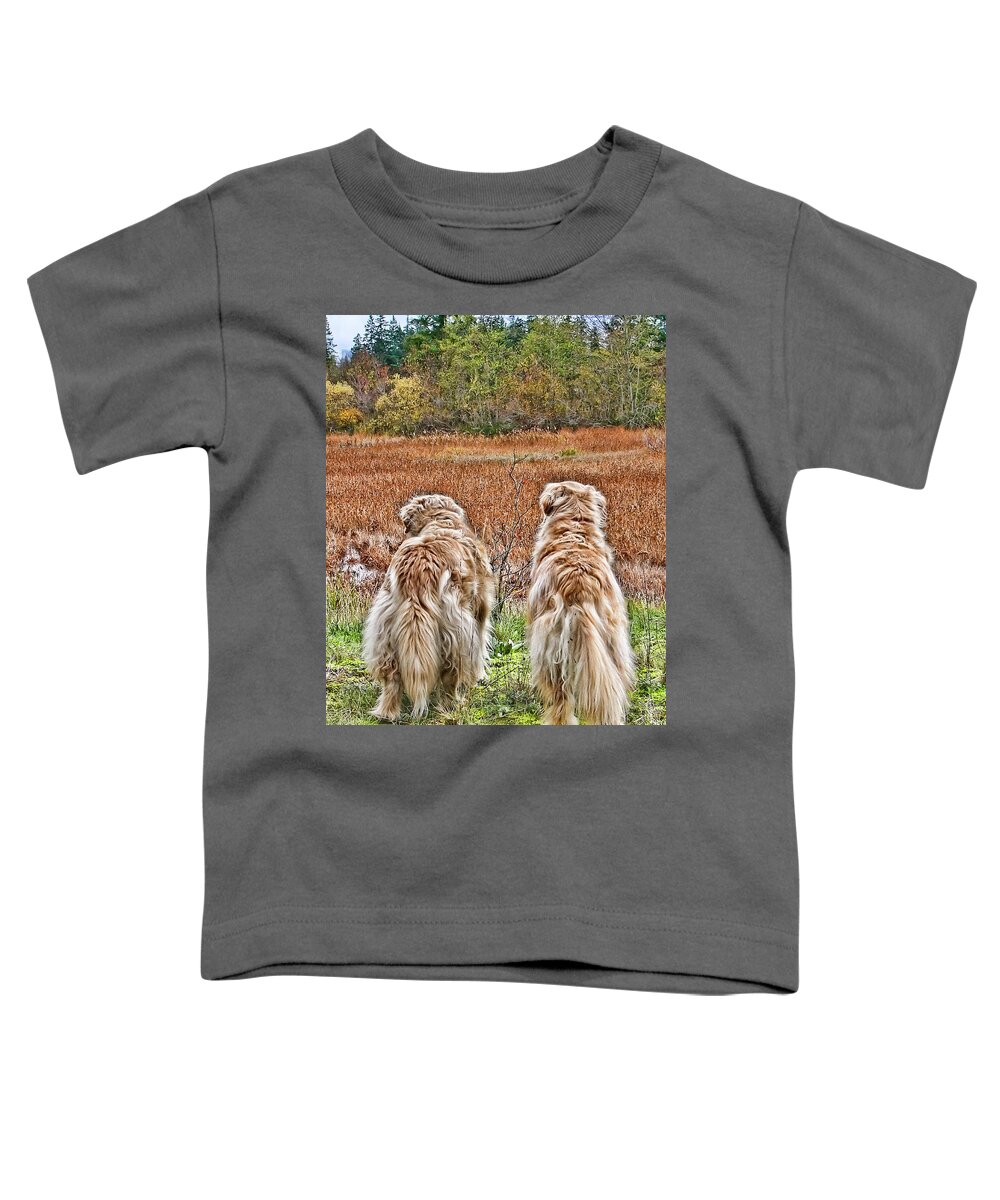 Nature Toddler T-Shirt featuring the photograph Buddies by Rhonda McDougall