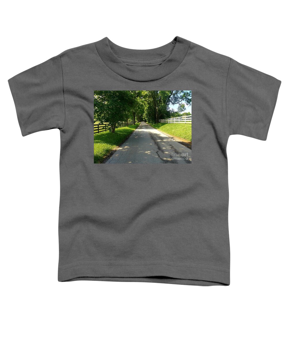 Country Road Toddler T-Shirt featuring the photograph Bluegrass Morning by David Neace CPX