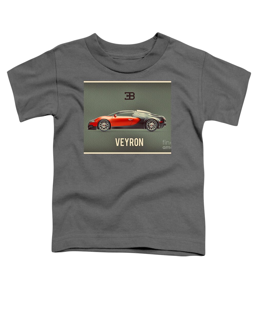 Bugatti Toddler T-Shirt featuring the digital art Bugatti Veyron by Binka Kirova