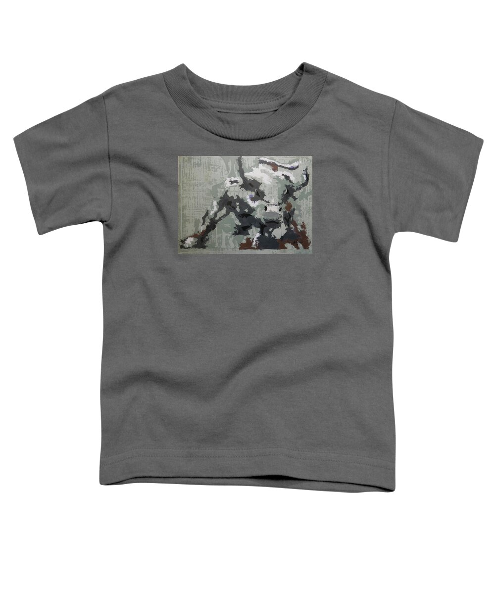 Abstract Toddler T-Shirt featuring the painting Bull Market G by John Henne